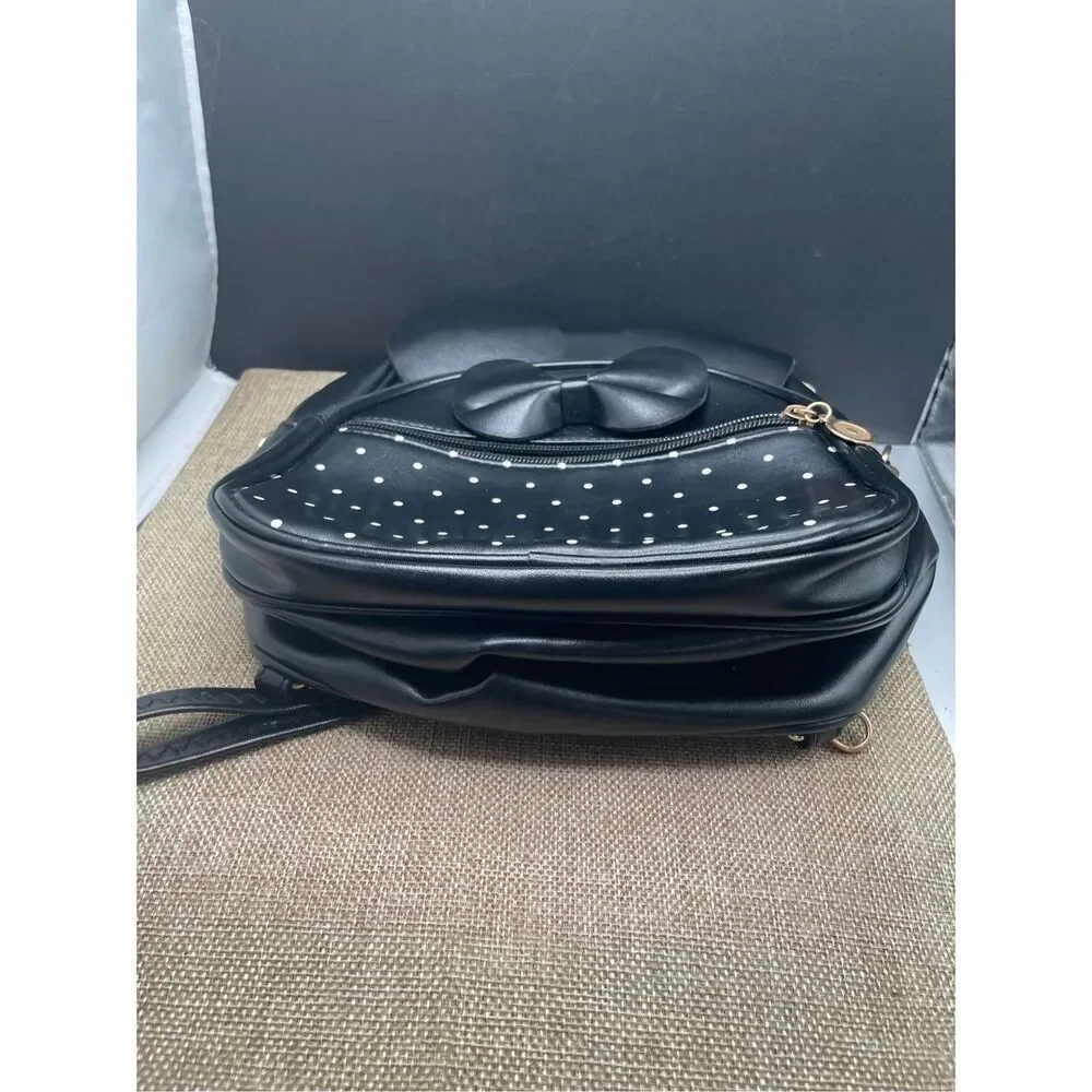 Little Minnie Mouse Bow Black Back Pack